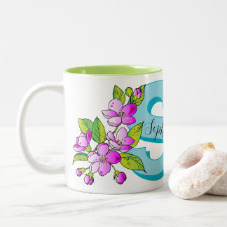 Caneca com monograma personalizado + nome (estilo: