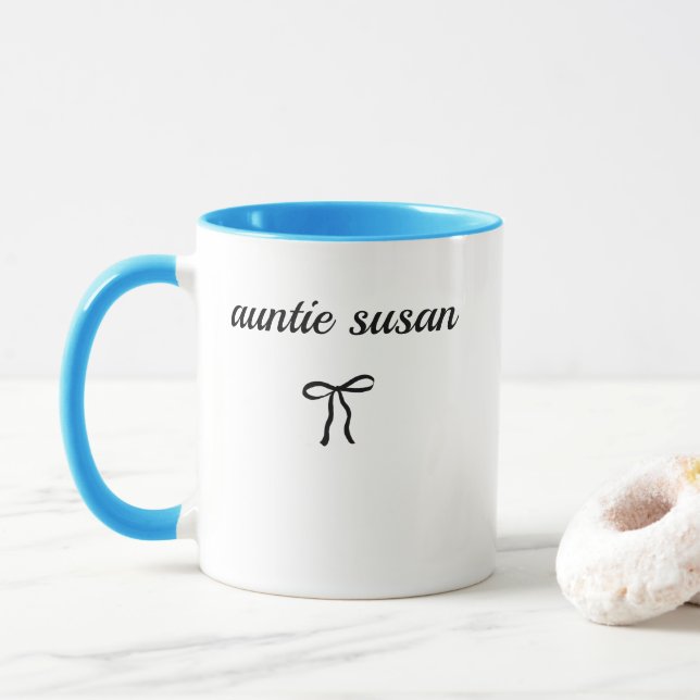 Caneca com Nome da Tia Personalizado Presente Melh (Com Donut)