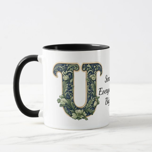 Caneca com Nome Personalizado com Monograma de Fol (Esquerda)