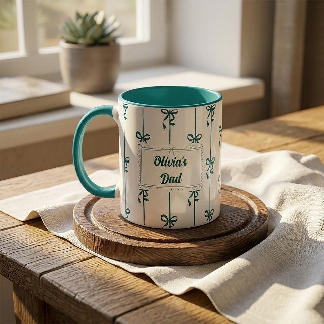Caneca com Nome Personalizado e Listra de Laço Pre (Criador carregado)