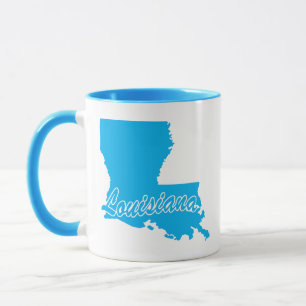 Caneca Com O Formato Do Estado Da Louisiana