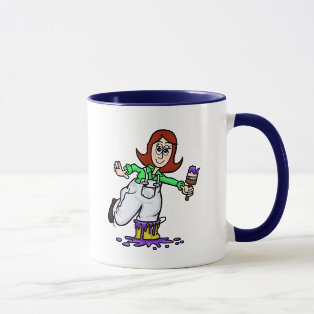 Caneca com o Nome de Pintora Feminina de Auburn (Direita)