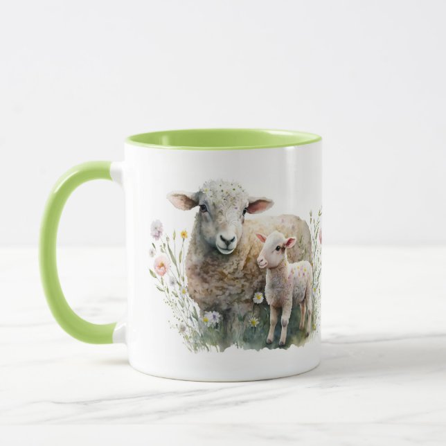 Caneca com Ovelha e Cordeiro (Esquerda)