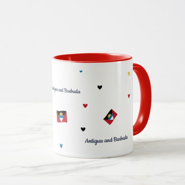 Caneca com Padrão Antigua Roots | Bandeira do Cari (Frente Esquerda)