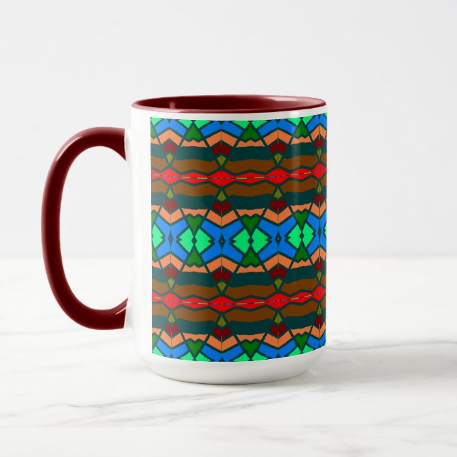 Caneca com Padrão Colorido (Esquerda)