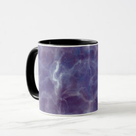 Caneca com Padrão de Mármore Violeta Elegante