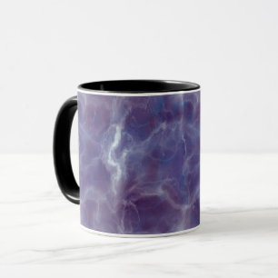 Caneca com Padrão de Mármore Violeta Elegante