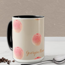 Caneca com Padrão de Pêssego da Geórgia