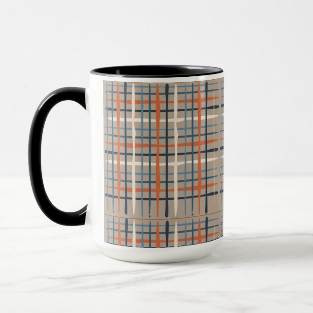 caneca com padrão xadrez (Esquerda)