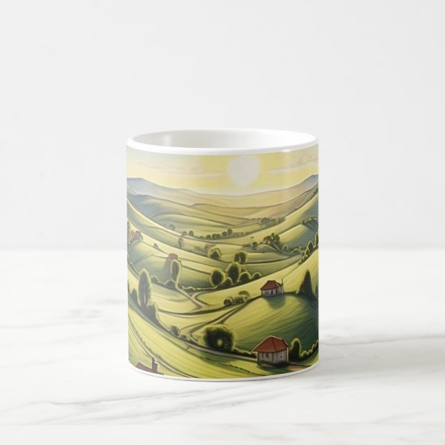 Caneca com paisagem do pôr do sol (Centro)