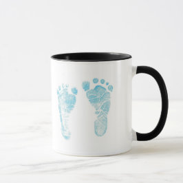 Caneca com pegada de bebê