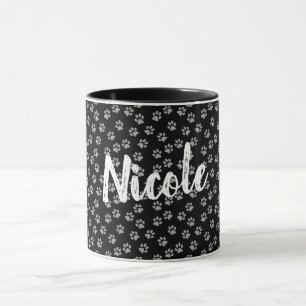 Caneca com Pegada de Pata e Nome
