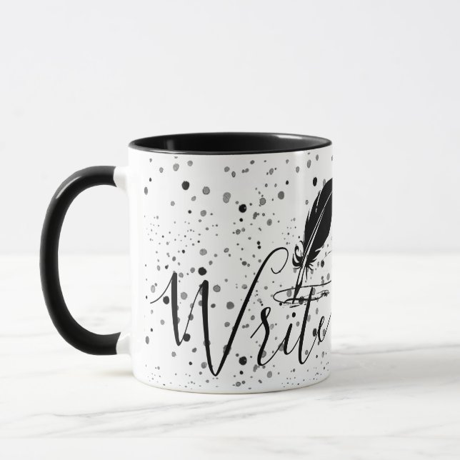 Caneca com pena de escrever personalizada (Esquerda)