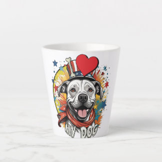 caneca com pitbull sorridente