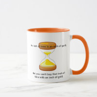 Caneca com provérbio chinês sobre o tempo