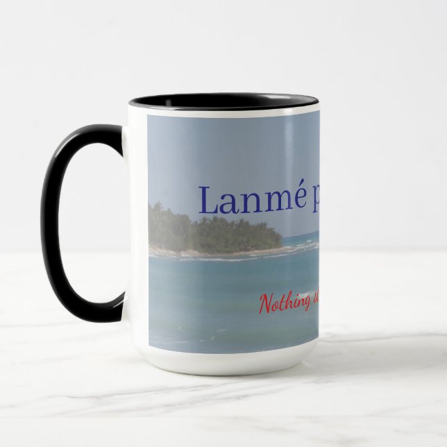 Caneca com Provérbio Haitiano – Lanmè Pa Kenbe Kra (Esquerda)