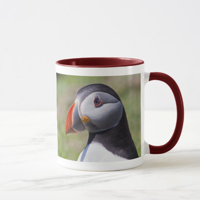 Caneca com Retrato de Papagaio-do-mar (Direita)