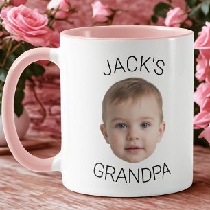 Caneca com Rosto de Bebê Personalizada para Avô