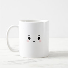 Caneca com Rosto Neutro Fofo Copo de Café Minimali