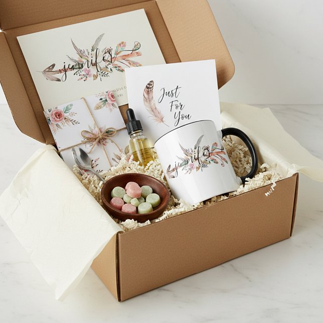 Caneca com seta floral personalizada (Criador carregado)