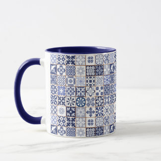 Caneca com teste padrão português dos azulejos -