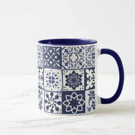 Caneca com teste padrão português dos azulejos -