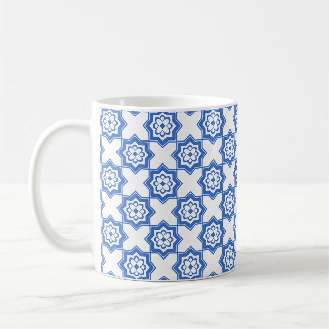 Caneca com teste padrão português dos azulejos - (Esquerda)