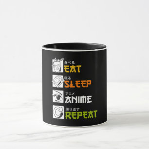 Caneca Coma anime adormecido Repetir presente Ideia Cospl