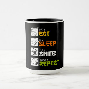 Caneca Coma anime adormecido Repetir presente Ideia Cospl