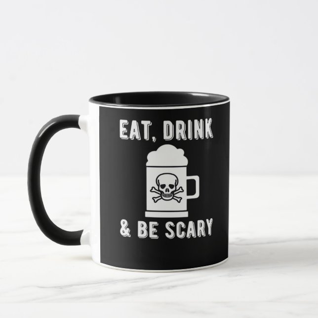 Caneca Coma, Beba E Seja Assustador Cerveja de Halloween  (Esquerda)
