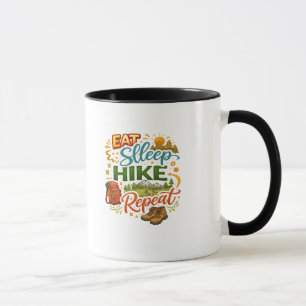 Caneca Coma Dormir Caminhar Repetir – Camiseta de Caminha