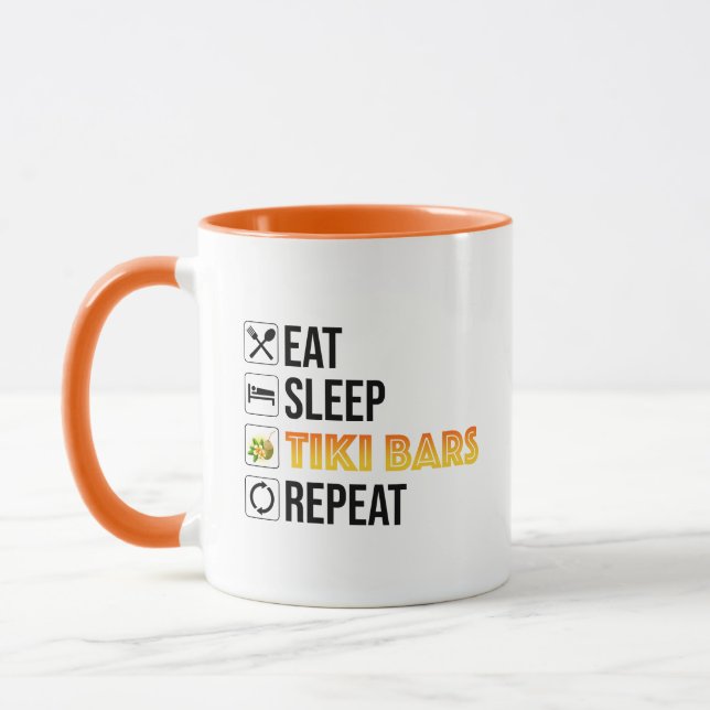 Caneca Coma. Durma. Bares Tiki. Repita (Esquerda)
