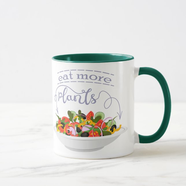 Caneca Coma mais plantas com cartazes de motivação de sal (Direita)