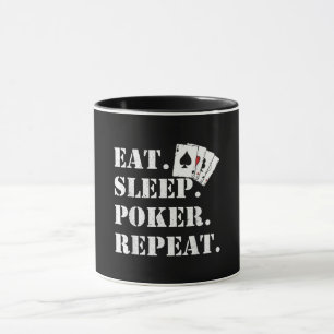Caneca Coma o pôquer do sono Repetir Casino dizendo pôq