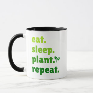 Caneca Coma o trevo de jardinagem repetitiva da usina de 