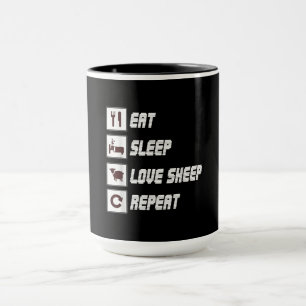 Caneca Coma ovelha adormecida   Presente de citação eng