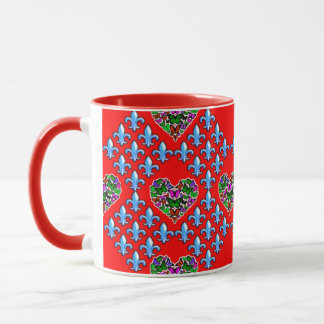 Caneca Combinação Colorida de Arte Digital 3D