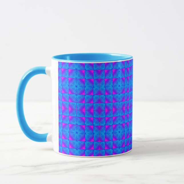 Caneca Combinação Colorida de Arte Digital 3D (Esquerda)