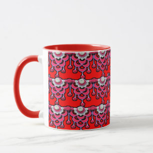 Caneca Combinação Colorida de Arte Digital 3D