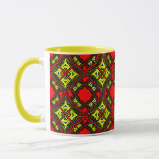Caneca Combinação Colorida de Arte Digital 3D