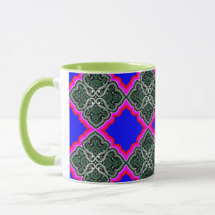 Caneca Combinação Colorida de Arte Digital 3D