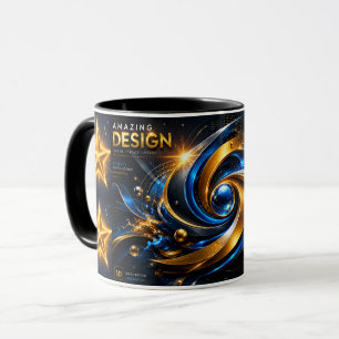 Caneca Combinação de Arte Abstrata com Explosão de Estrel