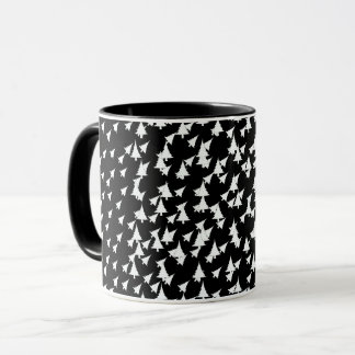 Caneca Combinação de Árvores Brancas Pretas