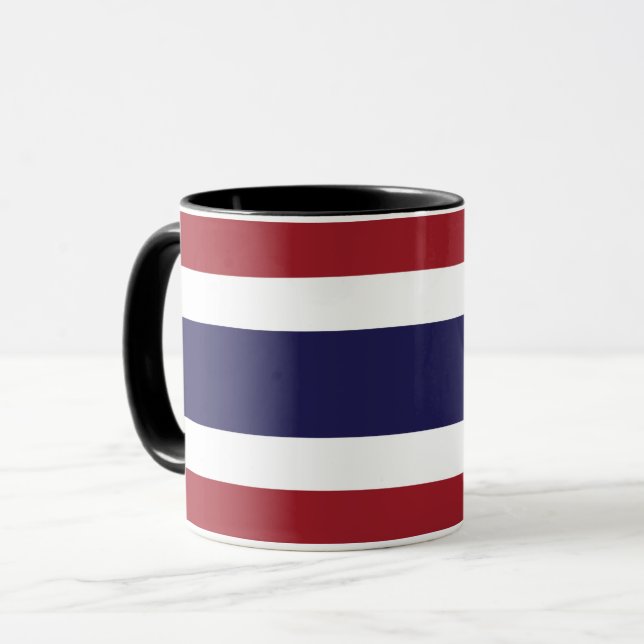 Caneca Combinação De Bandeira Da Tailândia (Frente Esquerda)