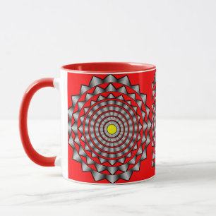 Caneca Combinação de Design digital colorida - Tamanho pe