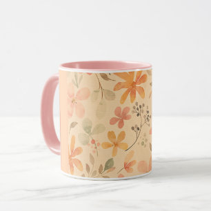 Caneca Combinação de ouros rosa e coral
