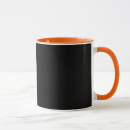 Caneca Combinação de preto e laranja