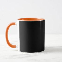Caneca Combinação de preto e laranja