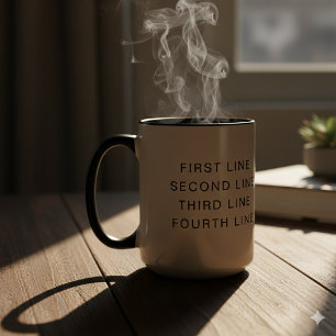 Caneca Combinação exclusiva de 15 oz com texto personaliz