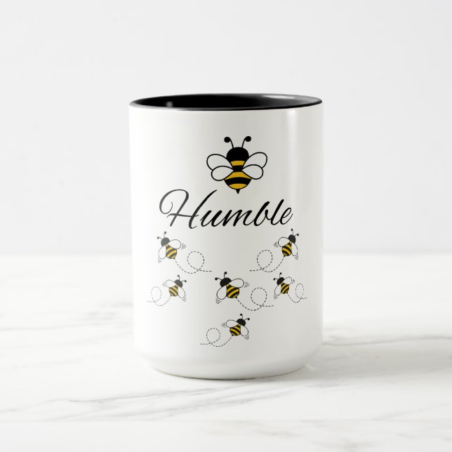 CANECA COMBINADA BRANCO AMARELO PRETO SEJA HUMILDE (Centro)